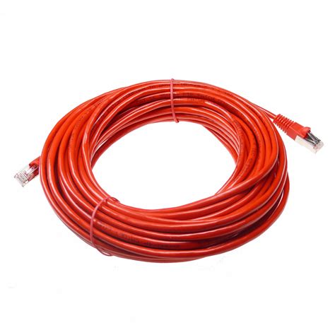 NTW 50' Cat5e Snagless Shielded (STP) Network Patch Cable - Red