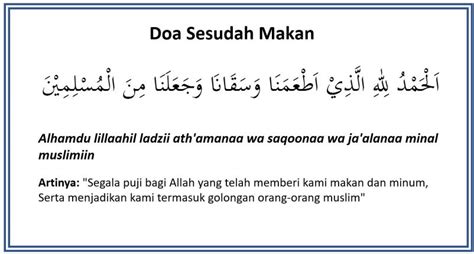 Doa Sebelum Makan Dan Sesudah Makan Lengkap dengan Artinya - Doa Harian ...