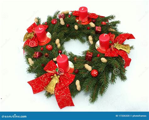 Advent Wreath With Four Christmas Candles Stock Photo - Image: 17326320