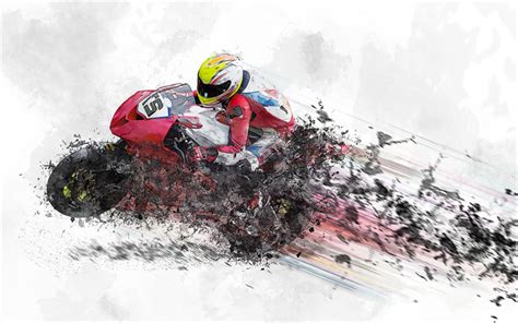 Download wallpapers MotoGP, 4k, abstract art, rider, motorcycle racing ...