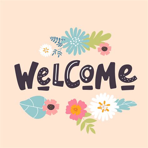 Welcome Hands With Flowers Clipart