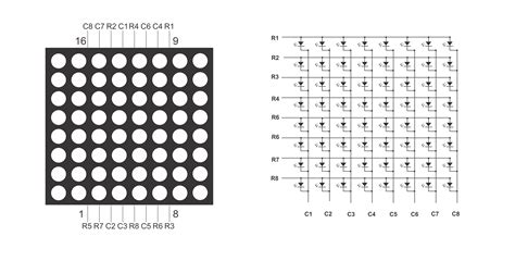 Interfacing 8x8 LED Matrix with Arduino- Circuit Diagram - Code