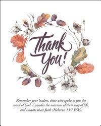 Pastor Appreciation Cards - Lutheran Women's Missionary League