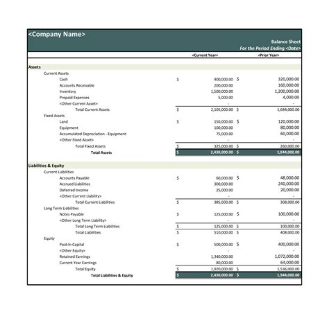 10 Personal Balance Sheet Template Excel - Perfect Template Ideas