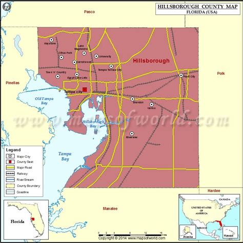 Hillsborough County Map, Florida