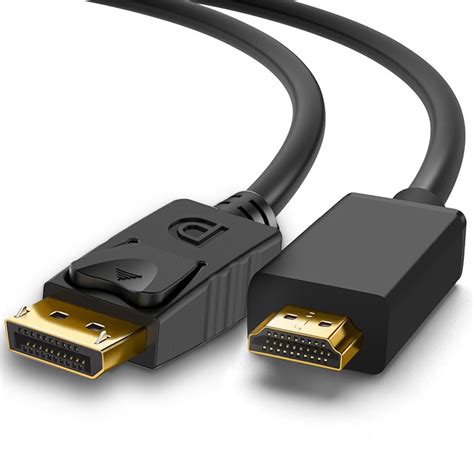 DP to HDMI Cable, TSV DisplayPort to HDMI Male to Male Adapter Gold ...