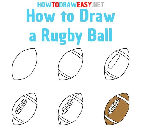 How to Draw a Rugby Ball for Kids - Draw for Kids