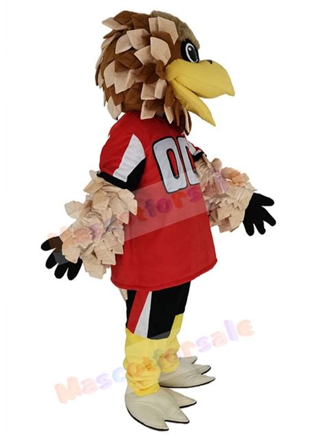 Atlanta Falcons Freddie Falcon Mascot Costume in Red Jersey Animal