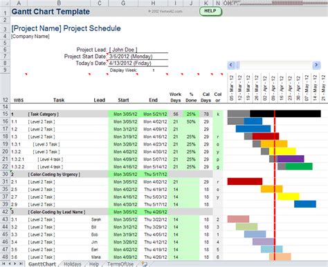 Gantt Chart Template Pro for Excel