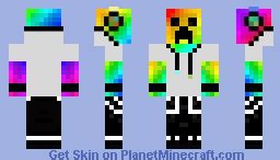 Rainbow Creeper Minecraft Skin