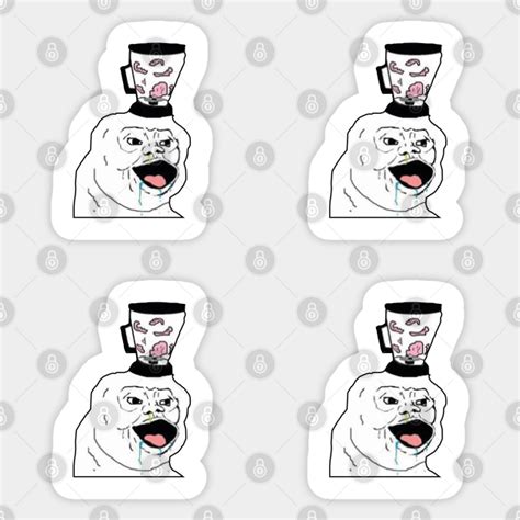 Brainlet Wojak Meme - Wojak Meme - Sticker | TeePublic