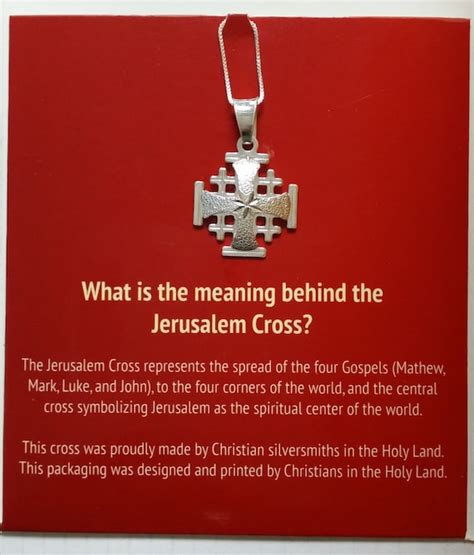 Sterling Silver Jerusalem Cross Made in the Holy Land