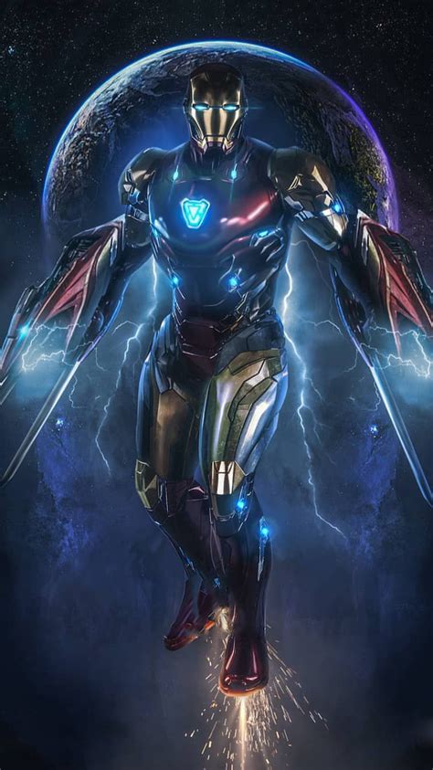 Iron Man in Space Avengers Endgame iPhone Wallpaper | Iron man avengers ...