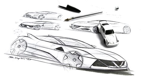 Sketches And Diagrams Of A Car