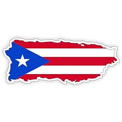 Puerto Rico Flag Vinyl Bumper Sticker | Car Window Decal | Rican Label ...