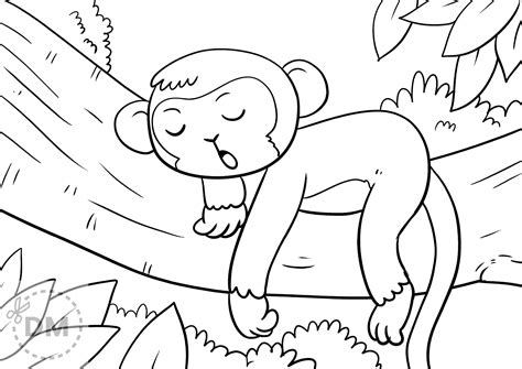 Monkey Coloring Pages