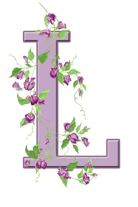 Letter L Bloemen Aanvankelijke Gratis Stock Foto - Public Domain Pictures