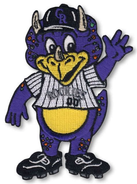 Colorado Rockies Mascot "Dinger" | Colorado rockies, Embroidered ...