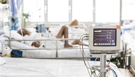 Electrocardiography Monitor (ECG) In Hospital Stock Image - Image of ...