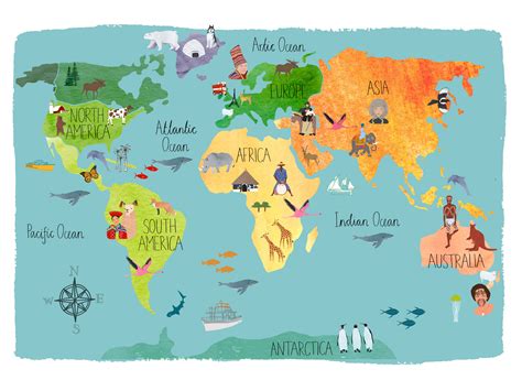 World Map For Kids - Hayley Drumwright