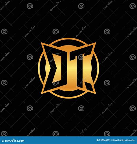 OT Logo Letter Geometric Golden Style Stock Vector - Illustration of ...