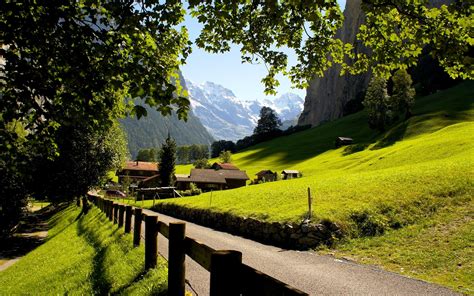 🔥 Download Wallpaper Switzerland Lauterbrunnen Jungfrau City Mountains ...