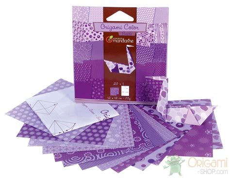 origami color purple paper 12x12cm