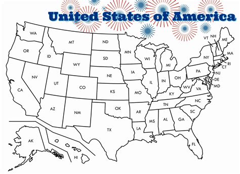 Coloring Pages Map Of The United States - Lautigamu