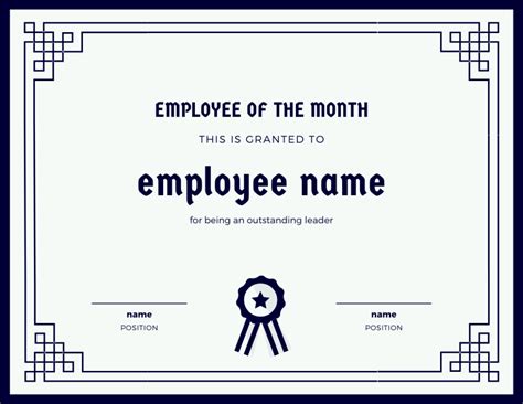 Employee Recognition Employee of the Month Editable Employee of the ...