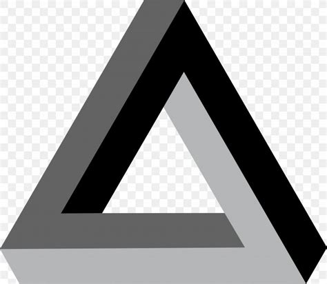 Penrose Triangle Optical Illusion Op Art Impossible Object, PNG ...