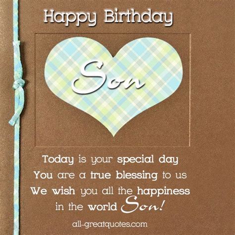 Free Printable Birthday Cards Son April 28, 2023 By Tamble. - Printable ...