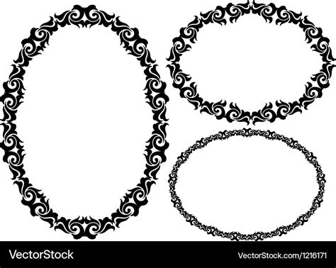 Oval frame Royalty Free Vector Image - VectorStock