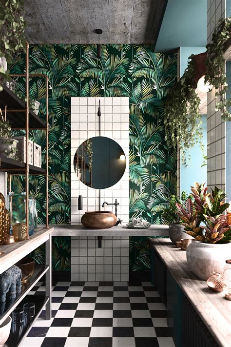 botanical bathroom decor | Interior Design Ideas