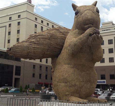 Kazakhstan squirrel art installation sparks backlash over costs - BBC News