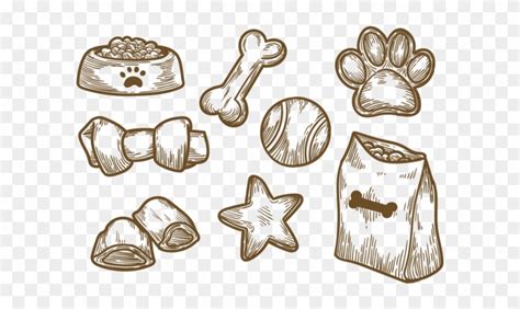 Dog Biscuit Icons Vector - ภาพ วาด อาหาร สุนัข Clipart (#3957385) - PikPng