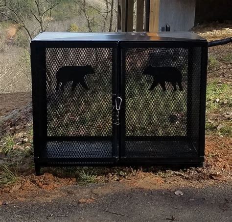 Bear proof trash container bins Sevierville Gatlinburg Pigeon Forge ...