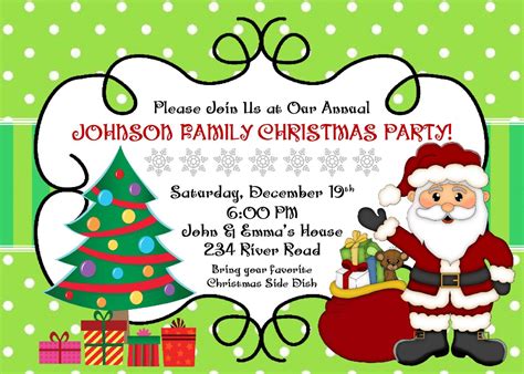 DIY PRINTABLE Family Christmas Party | Santa Claus | Class Party ...