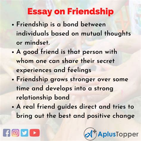 Essay on Friendship: Friendship is a treasure trove of connections on ...