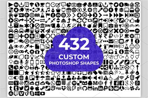 Multiple Custom Photoshop Shapes | Unique Photoshop Add-Ons ~ Creative ...