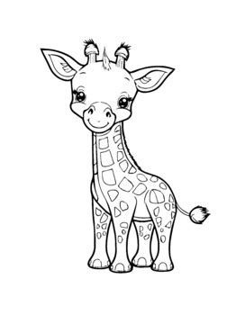 Baby Giraffe Coloring Page