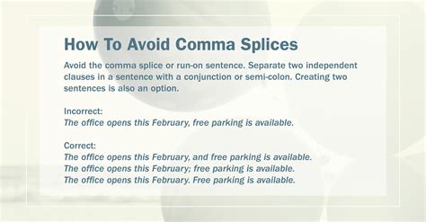 Comma Splice Examples Pdf