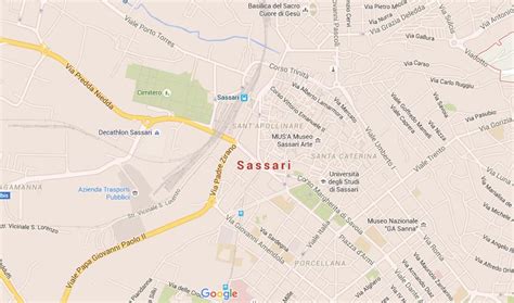 Map of Sassari