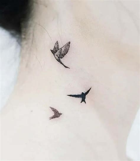 Bird Tattoos On Front Shoulder