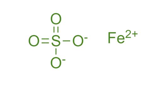 Fórmula de sulfato de hierro (II): estructura, propiedades, usos ...