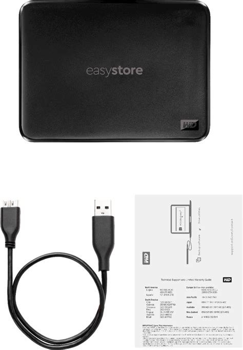 WD Easystore 5TB External USB 3.0 Portable Hard Drive Black ...