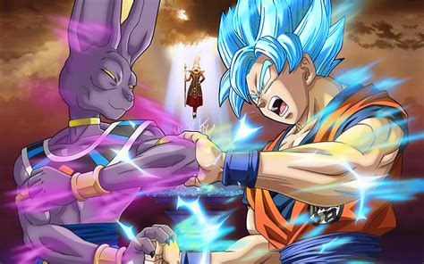 Goku SSB vs Beerus WALLPAPER by Celljr-Z on DeviantArt