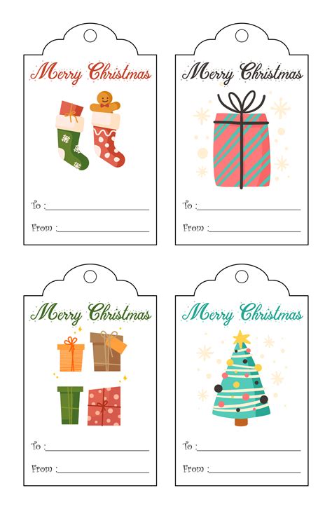 Free Printable Holiday Gift Tags