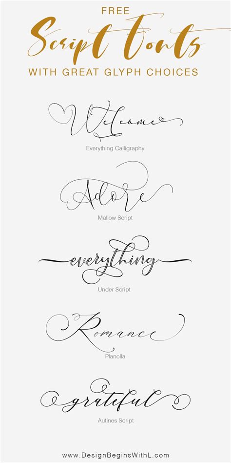 Free Script Fonts With Multiple Glyph Styles