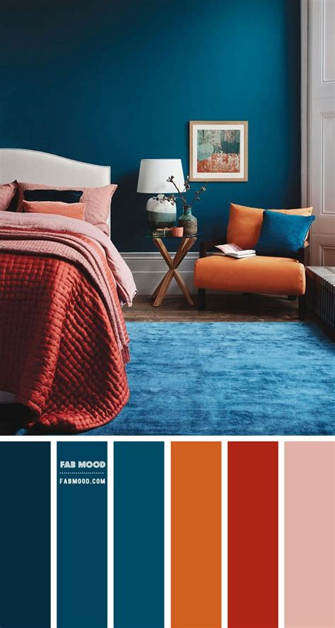 Burnt Orange + Dark Coral + Teal Bedroom For Modern Chic Looks ...