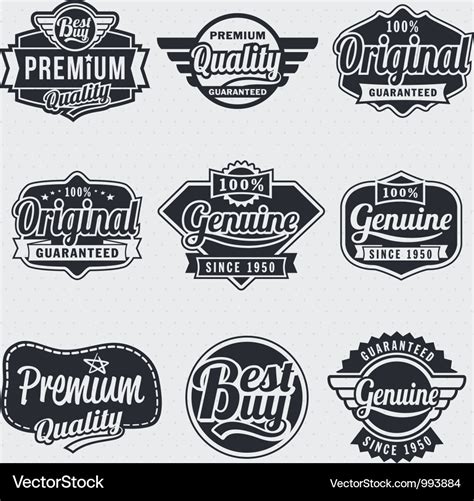 Retro vintage label set Royalty Free Vector Image